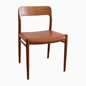 Danish Modern Teak & Skai Model 75 Dining Chair by Niels Otto (N. O.) Møller for J.L. Møllers, 1960s