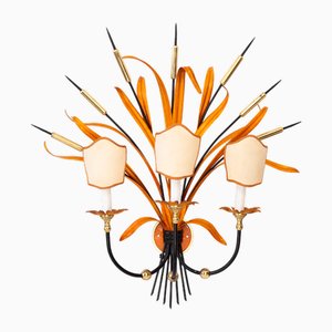 Big Floral Wall Lamp, 1970s