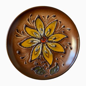 Fat Lava Mural Ceramic Plate, 1970s