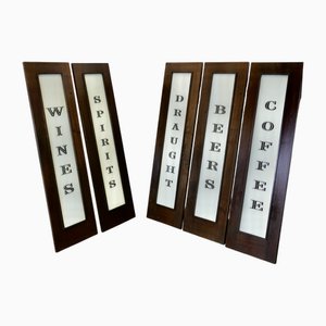 Full Length Opaline Glass Bar Sign, 1960s