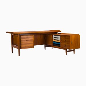 Scrivania esecutiva nr. 209 in teak di Arne Vodder per Sibast, 1955