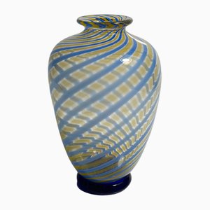 Murano Swirl Vase from Fratelli Toso, 1950s