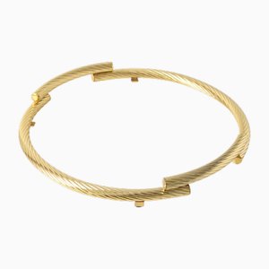 Goldenes Serviertablett aus Seil von CL Design, 1970er