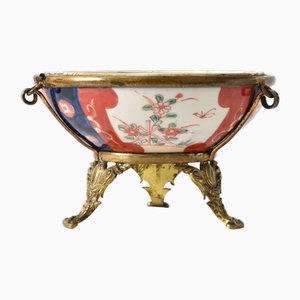 Ormolu Japanese Imari Porcelain Bowl, 1890s