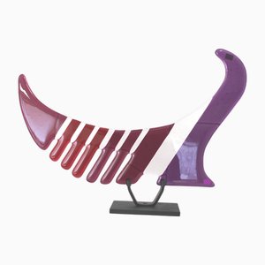 Escultura Ravenna de vidrio morado de Marijke Berendsen y Joop Berendsen, 2024