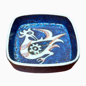 Mid-Century Danish Porcelain Baca Blue Line Bowl by Nils Thorsson for Royal Copenhagen, 1960s