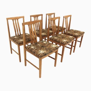 Oak Chairs, Sweden, 1960s, Set of 6