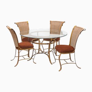 Jacques Adnet zugeschriebenes Speisenset, 1960er, 5 Set