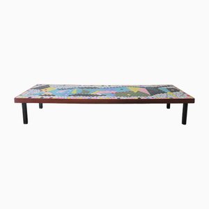 Table Basse Mid-Century Patchwork en Carrelage de Céramique, 1960s
