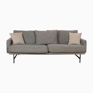 Graues Lissoni Drei-Sitzer Sofa von Fritz Hansen