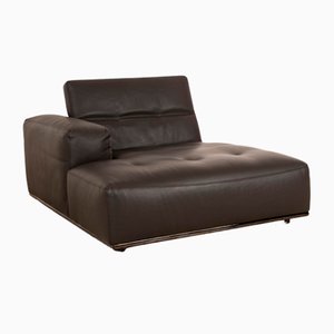 Whos Perfect Leather Lounger in Dark Brown