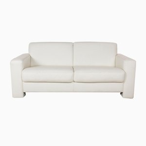 Weißes Zweisitzer Ledersofa von Machalke