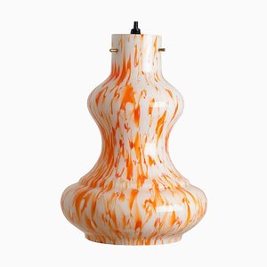 Lámpara colgante de cristal de Murano en naranja de Massimo Vignelli para Venini, 1960