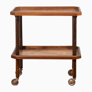 Carrello portavivande intarsiato con doppio ripiano, 1940