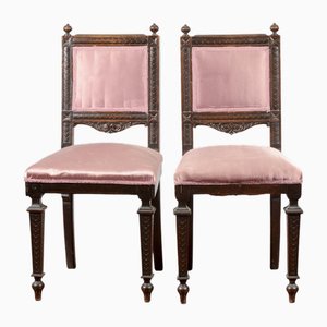 Geschnitzte Stühle im Neorenaissance-Stil, 1800er, 2er Set