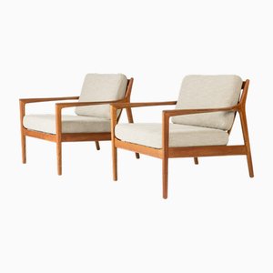 Mid-Century 75 Sessel aus Teak von Folke Ohlsson für Dux, 1960er, 2er Set
