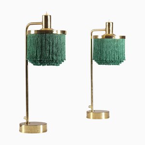 Lámparas de mesa modelo B-140 de latón de Hans-Agne Jakobsson, años 60. Juego de 2