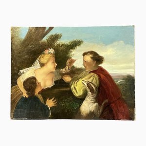 Flemish School Artist, Birds Feeding in Nest, Late 18th Century, Oil on Panel