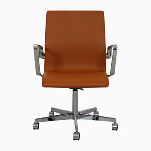 Oxford Office Chair in Cognac Nevada Anilin Leather