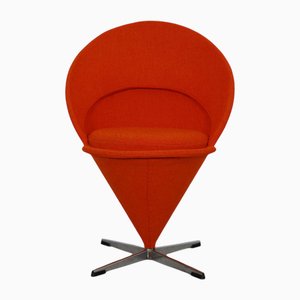 Cone Chair in Orange Hallingdal Fabric from Verner Panton, 1990s