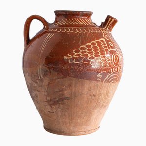Jarra Bressane grande de cerámica de principios del siglo XIX