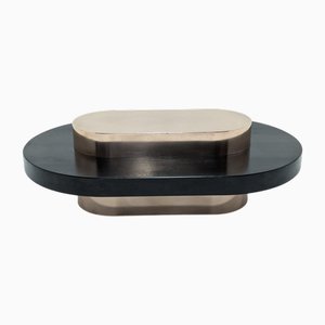 Copper and Wood Coffee Table