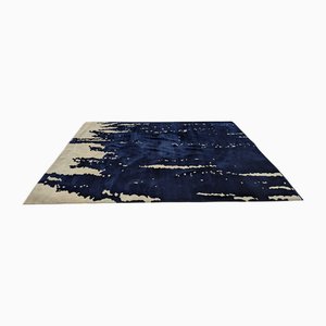 Vintage Blue Rug in Wool