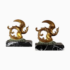 Vintage French Art Deco Bookends, 1930s, Set of 2