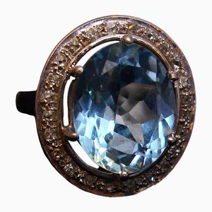 Ring with Diamonds and Topaz, 2000s