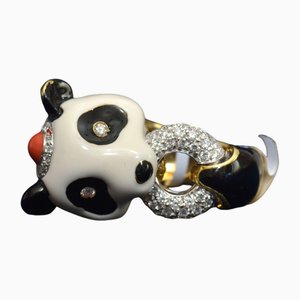 Gold Ring with Diamonds Panda, 2000s