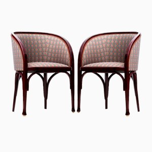 Set of Art Nouveau Bentwood Armchairs from Jacob & Josef Kohn, Vienna, 1910s