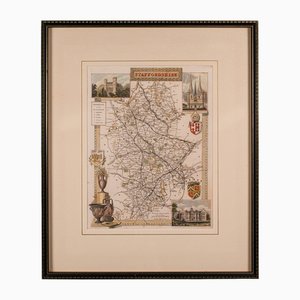 English County Map Staffordshire