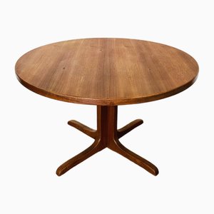 Scandinavian Round Teak Dining Table, 1960s
