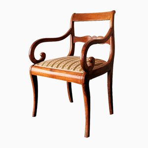 Biedermeier Armchair in Oak and Cherry, 1830s