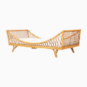 Vintage Daybed in Rattan, 1950