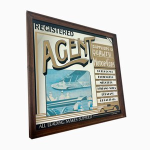 Vintage Art Deco Mirror Sign