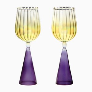 Verres à Vin Blanc Calypso par Serena Confalonieri, Set de 2