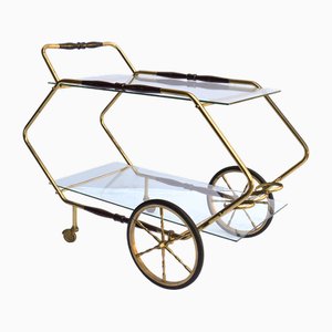 Bar Trolley with Glass Top, 1950s