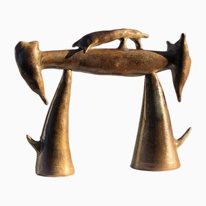 Brutalist Zoomorphic Ceramic Sculpture from La Borne, 1980s