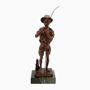 Fisherman Figure by Adolphe Jean Lavergne, 1890