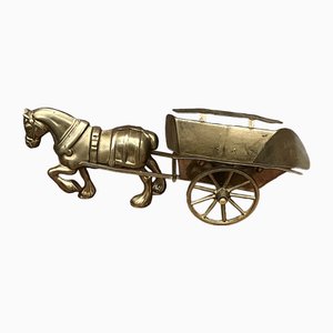 Calèche Décorative en Laiton, 1920s