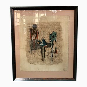 Johnny Friedlaender, Pavot Vert, 1984, Grabado, Enmarcado