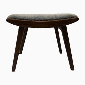 Danish Mid-Century Stool with Wooden Frame