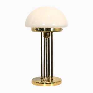 Lampe de Bureau en Laiton et Verre Opalin