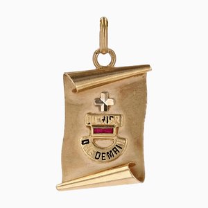 Ruby Pendant in 18 Karat Yellow Gold