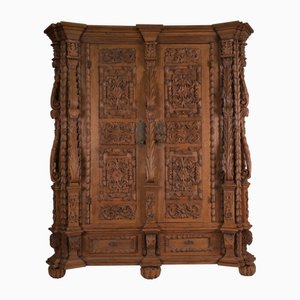 Meuble d'Entrée Renaissance en Chêne Sculpté, Autriche, 1650