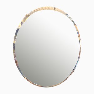 Large Mid-Century Round Mirror, Italy, 1950s