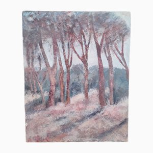 E Roquero, Forest Landscape, 2004, Mixed Media on Panel