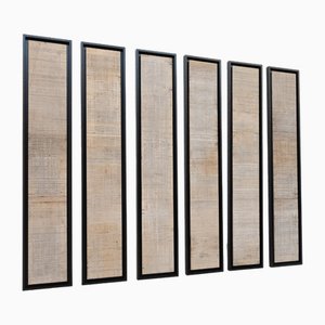 Wanddekoration aus Holz, 1950, 2er Set