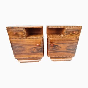 Art Deco Nachttische von Jindrich Halabala für Up Závody, 1940er, 2er Set